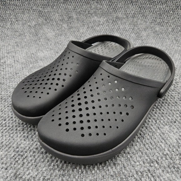 CROCS Other - Crocs (Men's 13) Black Clogs LiteRide Slip On Comfort Breathable Water Shoes